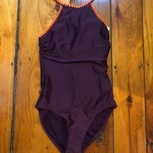 Seekers Australia Purple High Neck Halter Swimsuit